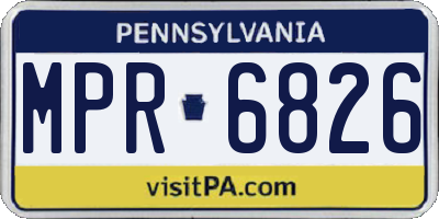 PA license plate MPR6826