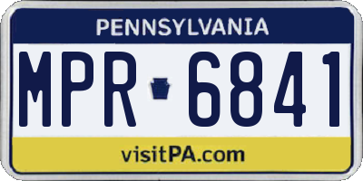 PA license plate MPR6841