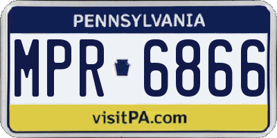 PA license plate MPR6866