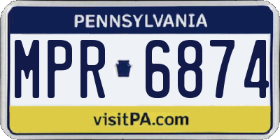 PA license plate MPR6874