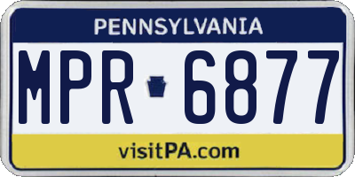PA license plate MPR6877