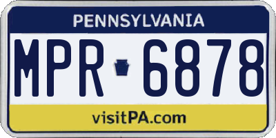 PA license plate MPR6878