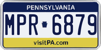 PA license plate MPR6879