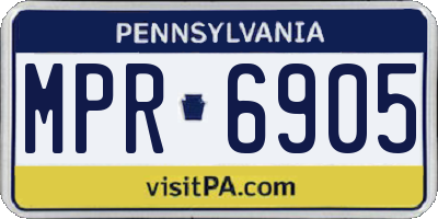 PA license plate MPR6905