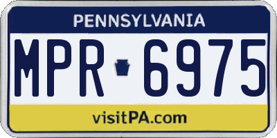 PA license plate MPR6975