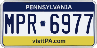 PA license plate MPR6977