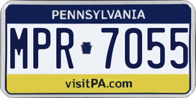 PA license plate MPR7055