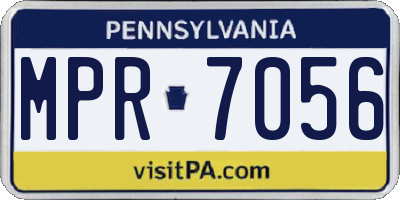 PA license plate MPR7056