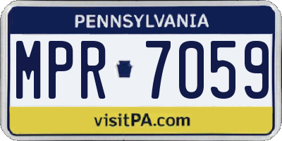 PA license plate MPR7059