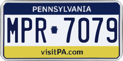 PA license plate MPR7079