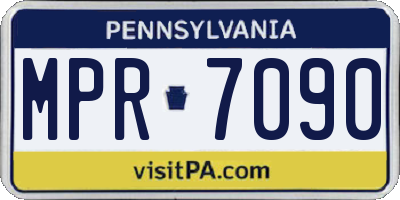 PA license plate MPR7090