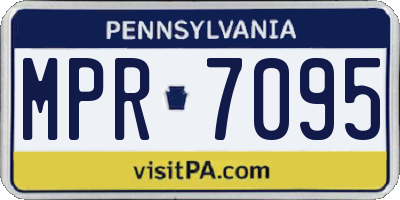 PA license plate MPR7095