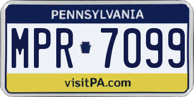 PA license plate MPR7099