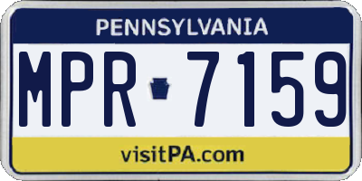 PA license plate MPR7159