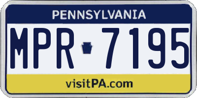 PA license plate MPR7195