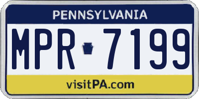 PA license plate MPR7199