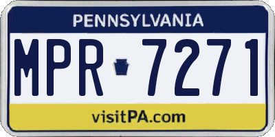 PA license plate MPR7271
