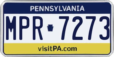 PA license plate MPR7273