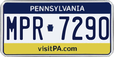 PA license plate MPR7290