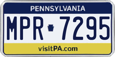 PA license plate MPR7295