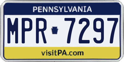 PA license plate MPR7297