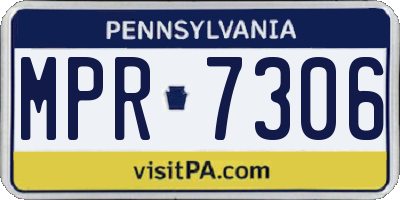 PA license plate MPR7306