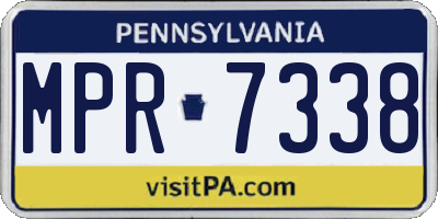PA license plate MPR7338
