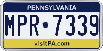 PA license plate MPR7339