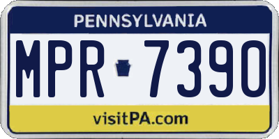 PA license plate MPR7390