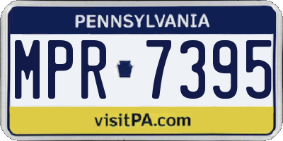 PA license plate MPR7395