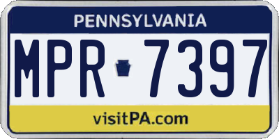 PA license plate MPR7397