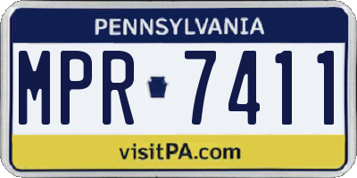 PA license plate MPR7411