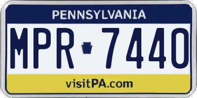 PA license plate MPR7440