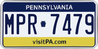 PA license plate MPR7479