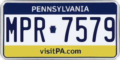 PA license plate MPR7579