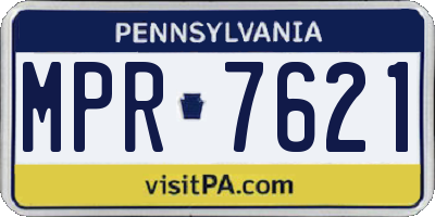 PA license plate MPR7621