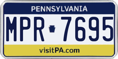 PA license plate MPR7695