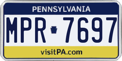 PA license plate MPR7697