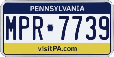 PA license plate MPR7739