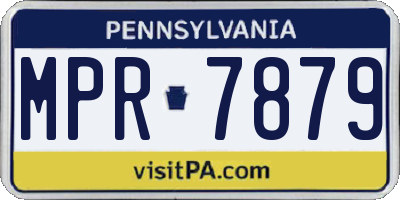 PA license plate MPR7879