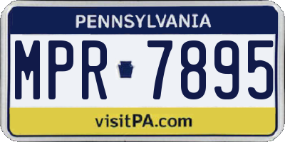 PA license plate MPR7895