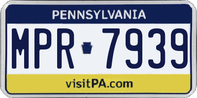PA license plate MPR7939