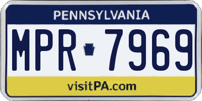 PA license plate MPR7969