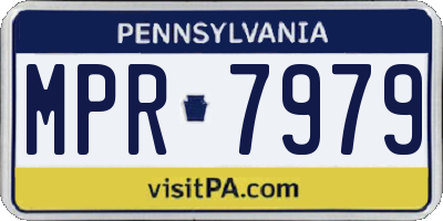 PA license plate MPR7979
