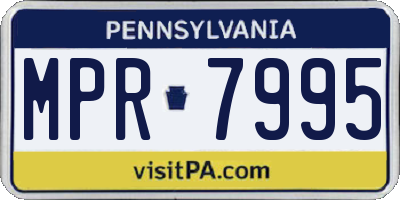 PA license plate MPR7995