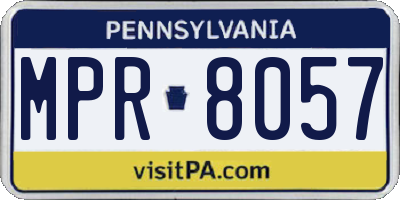 PA license plate MPR8057
