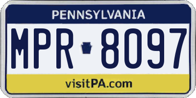 PA license plate MPR8097