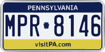 PA license plate MPR8146