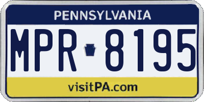 PA license plate MPR8195