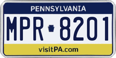 PA license plate MPR8201